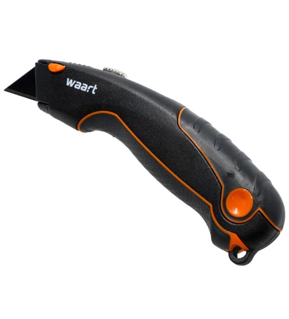 WAART Nóż z ostrzem trapezowym 19 mm, SK4, aluminiowa obudowa - gumowana