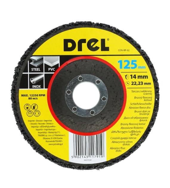 Dysk z włókniny ściernej 125 x 14 x 22,2 mm DREL