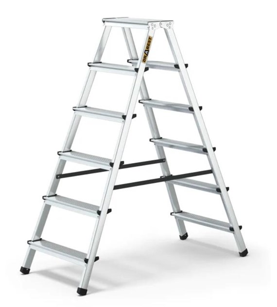 Drabina taboret aluminiowy 6-stopniowy 125kg