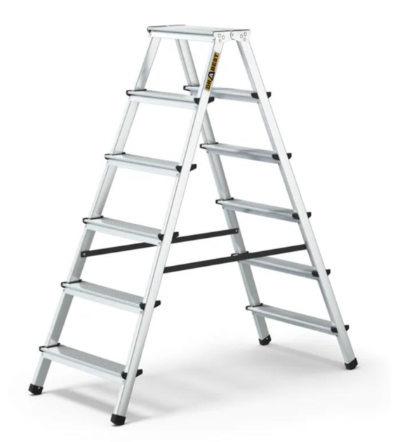 Drabina taboret aluminiowy 6-stopniowy 125kg