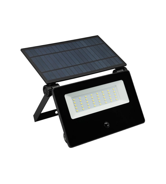 Reflektor SOLAR LED ERBI 1500Lm z czujnikiem ruchu z wymienna baterią typ 18650 neutralny biały