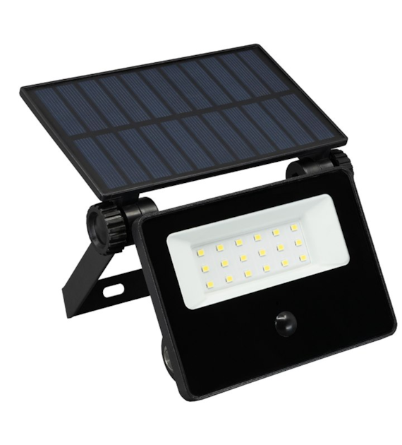 Reflektor SOLAR LED ERBI 800Lm z czujnikiem ruchu z wymienna baterią typ 18650 neutralny biały