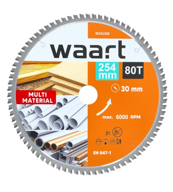 WAART Tarcza do pilarki widiowa 254 x 30 mm, 80T, multimaterial