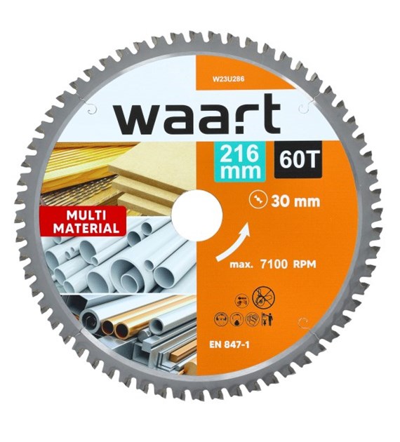 WAART Tarcza do pilarki widiowa 216 x 30 mm, 60T, multimaterial