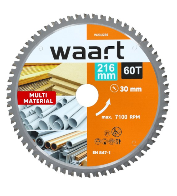 WAART Tarcza do pilarki widiowa 216 x 30 mm, 60T, multimaterial