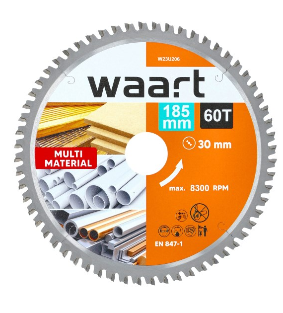 WAART Tarcza do pilarki widiowa 185 x 30 mm, 60T, multimaterial