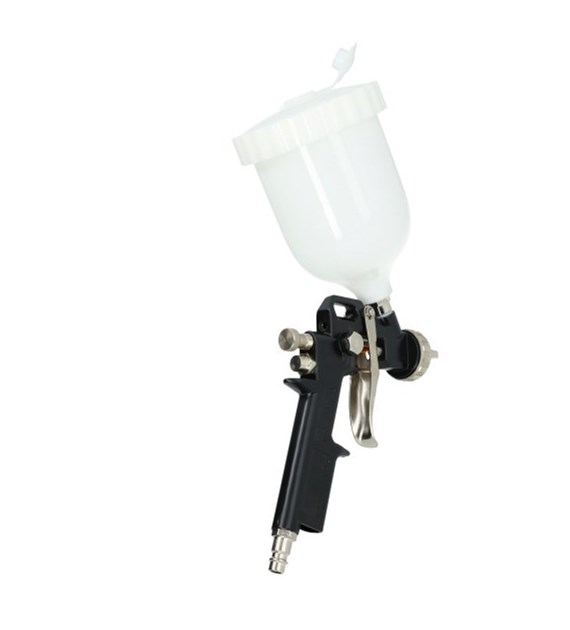 Pistolet lakierniczy górny zbiornik 0,6L dysza 1,5 mm plastikowy zbiornik DREL