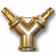 Dwójnik z wtykami mosiądz