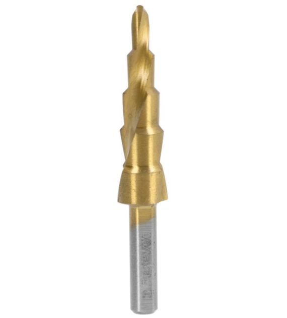 WAART Wiertło stopniowe spiralne 4,0 - 12,0 mm tytanowane