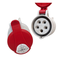 Gniazdo siłowe 16A 5B IP44 z klapką przenośne