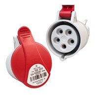 Gniazdo siłowe 32A 5P IP44 z klapką przenośne