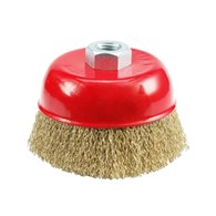 Szczotka czołowa z gwintem M14x2 5  ZŁOTA