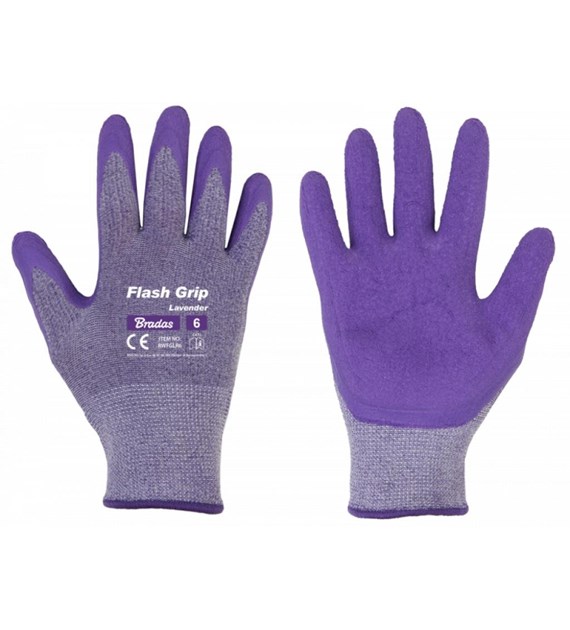 Rękawice ochronne FLASH GRIP LAVENDER lateks rozm. 7