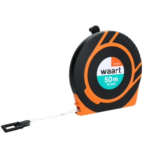 WAART Taśma miernicza włókno szklane 50m - 15mm szybkie zwijanie 3:1