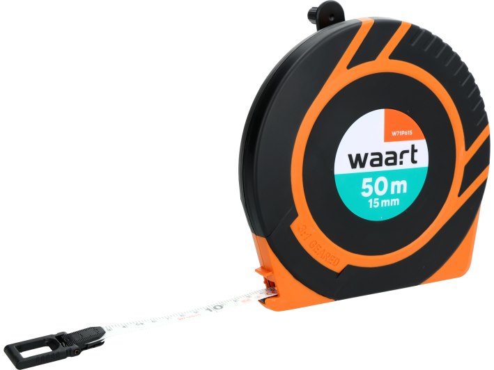 WAART Taśma miernicza włókno szklane 50m - 15mm szybkie zwijanie 3:1