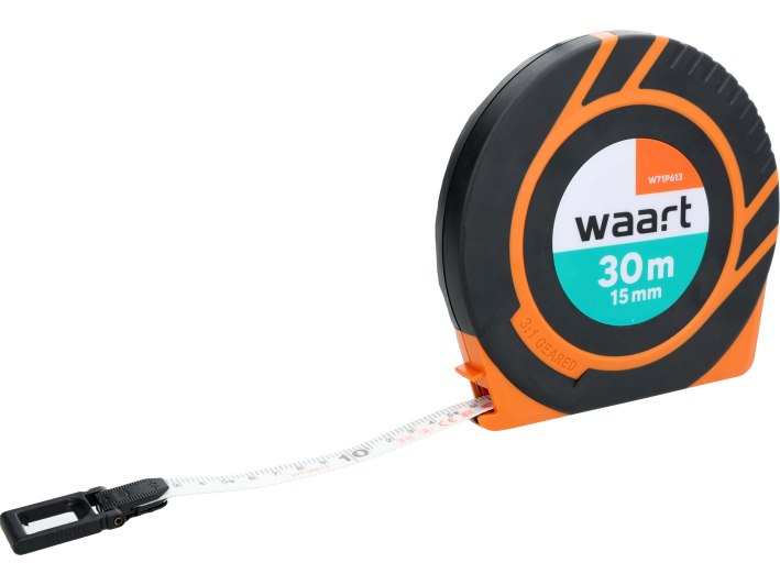 WAART Taśma miernicza włókno szklane 30m - 15mm szybkie zwijanie 3:1
