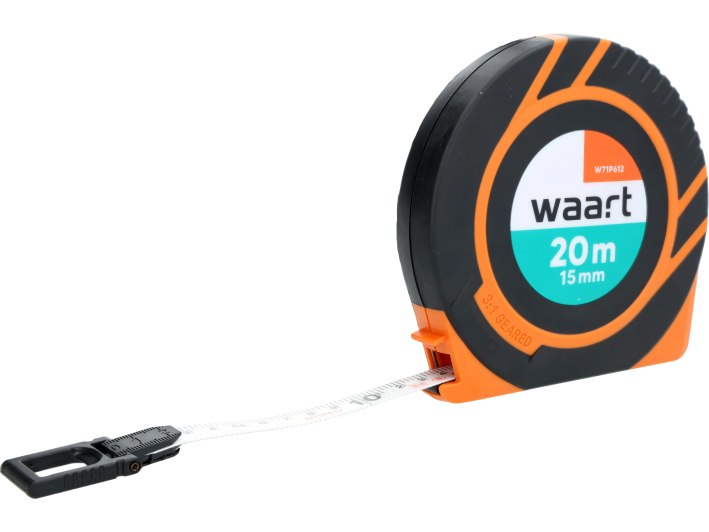 WAART Taśma miernicza włókno szklane 20m - 15mm szybkie zwijanie 3:1