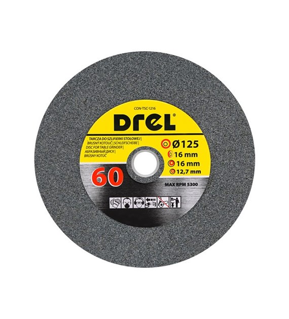 Kamień szlifierski 125 x 16 x 16 mm P60 DREL