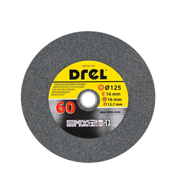 Kamień szlifierski 125 x 16 x 16 mm P60 DREL