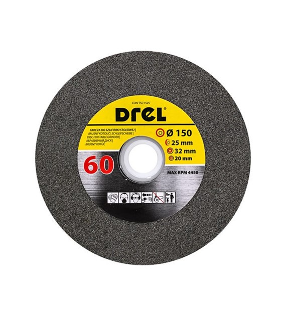 Kamień szlifierski 150 x 32 x 25 mm P60 DREL