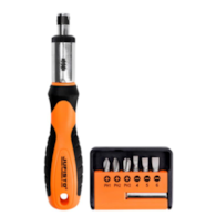 JUFISTO Zestaw wkrętak z grzechotką i końcówki wkrętakowe 8 szt