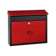 Skrzynka na listy 340x400x100mm (czarno-czerwona)