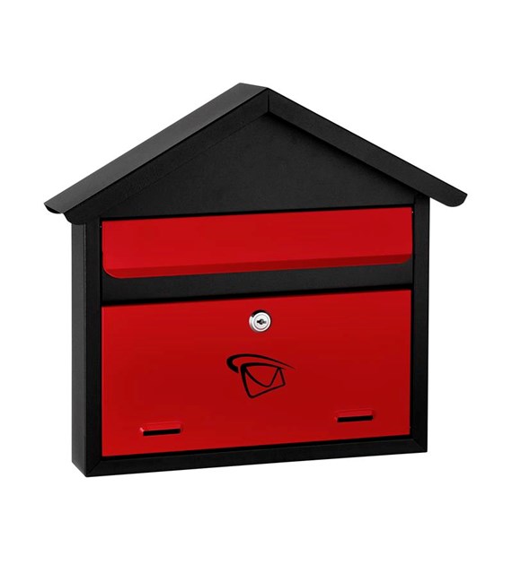 Skrzynka na listy 365x400x75 (czerwono-czarna)