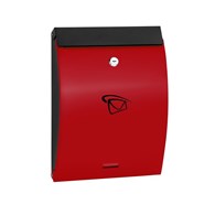 Skrzynka na listy A4 wypukła 330x250x65mm (czarno-czerwona)