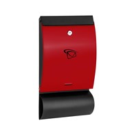 Skrzynka na listy 470x250x65mm (czarno-czerwona)