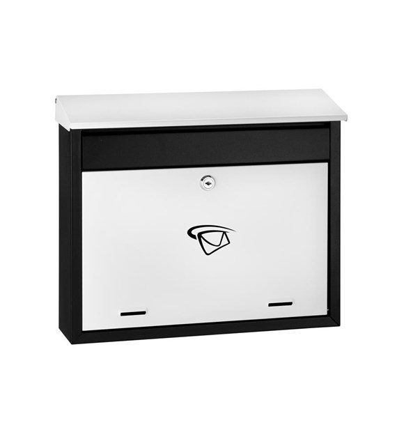 Skrzynka na listy 340x400x100mm (czarno-biała)