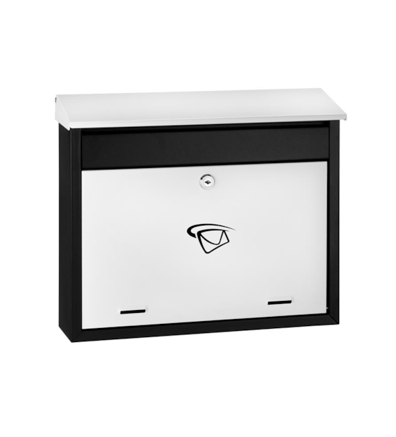 Skrzynka na listy 340x400x100mm czarno-biała