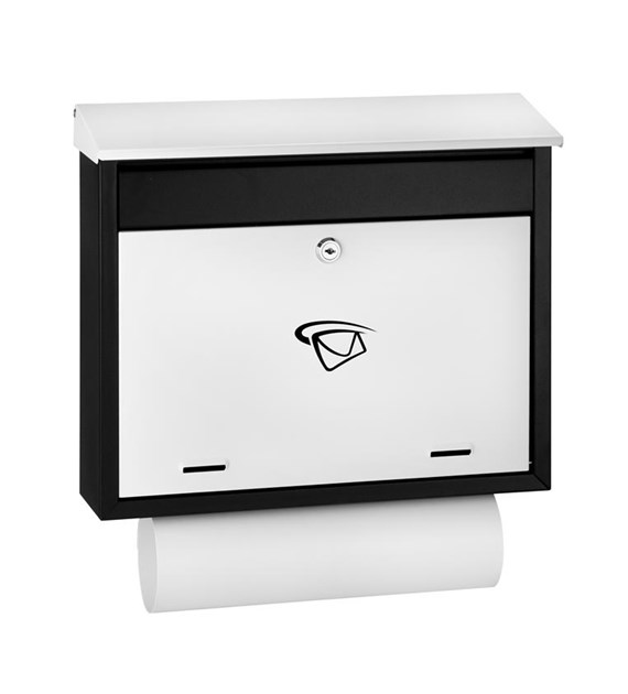 Skrzynka na listy 440x400x100mm (czarno-biała)