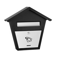 Skrzynka na listy domek SZABLO 375x400x70 mm (czarno-biała)