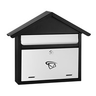Skrzynka na listy domek prosty 410x370x110 mm (czarno-biała)