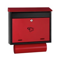 Skrzynka na listy 440x400x100mm (czarno-czerwona)