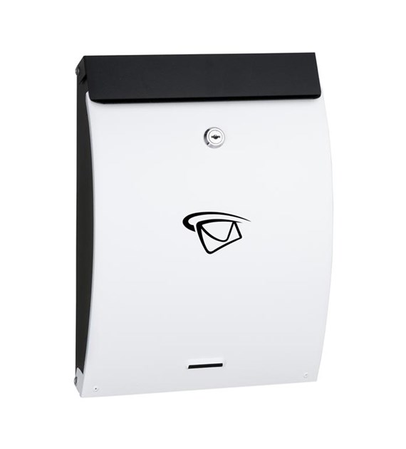 Skrzynka na listy A4 wypukła 330x250x65mm (czarno-biała)