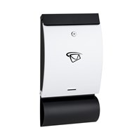 Skrzynka na listy A4 wypukła z tubą 470x250x65mm (czarno-biała)