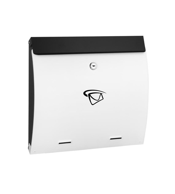 Skrzynka na listy A4 poziom 320x350x70mm (czarno-biała)