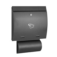 Skrzynka na listy A4 poziom wypukła z tubą 450x350x70mm