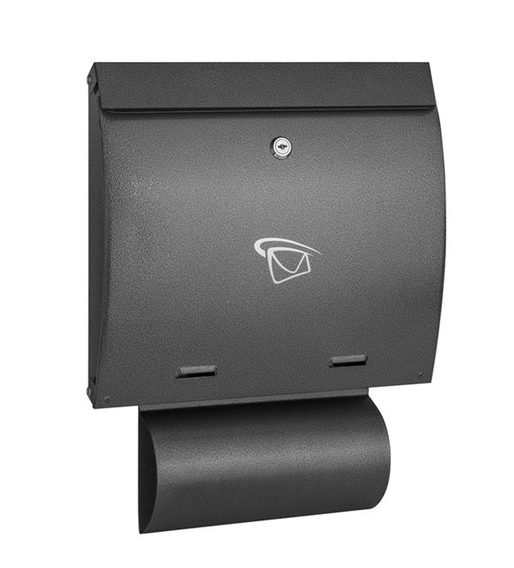 Skrzynka na listy A4 poziom wypukła z tubą 450x350x70mm