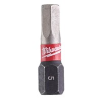 MILWAUKEE BIT SHOCKWAVE HEX 2.5/25mm (2szt.)