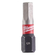 MILWAUKEE BIT SHOCKWAVE HEX 2.5/25mm (2szt.)