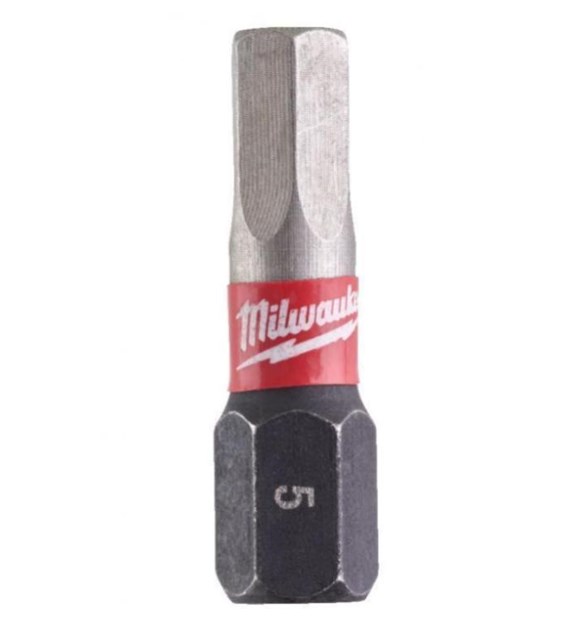 MILWAUKEE BIT SHOCKWAVE HEX 2.5/25mm (2szt.)