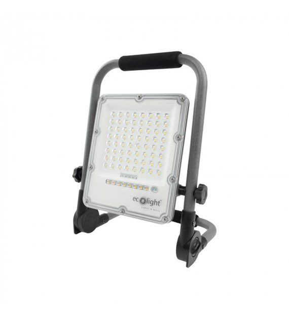 Reflektor LED PRZENOŚNY PŁASKI z akumulatorem 30W