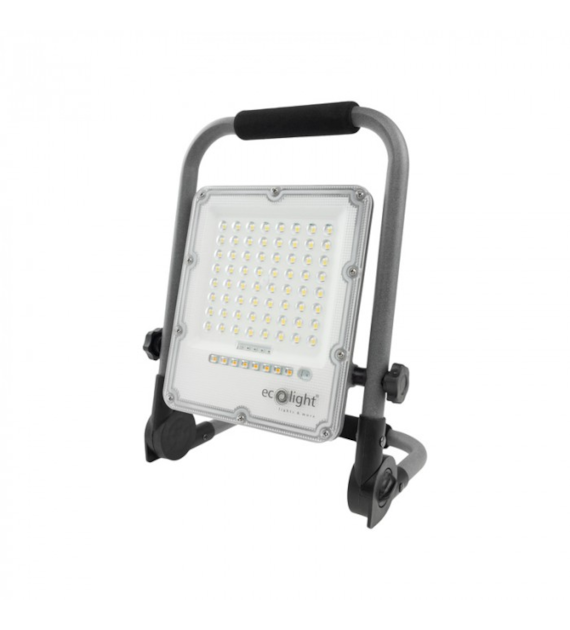 Reflektor LED PRZENOŚNY PŁASKI z akumulatorem 30W