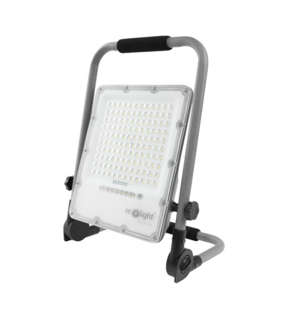 Reflektor LED PRZENOŚNY PŁASKI z akumulatorem 50W