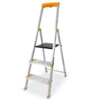 Drabina aluminiowa domowa 3 stopniowa + półka MAX 150kg