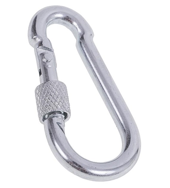 Karabińczyk z zabezpieczeniem 90 mm DIAMANTO