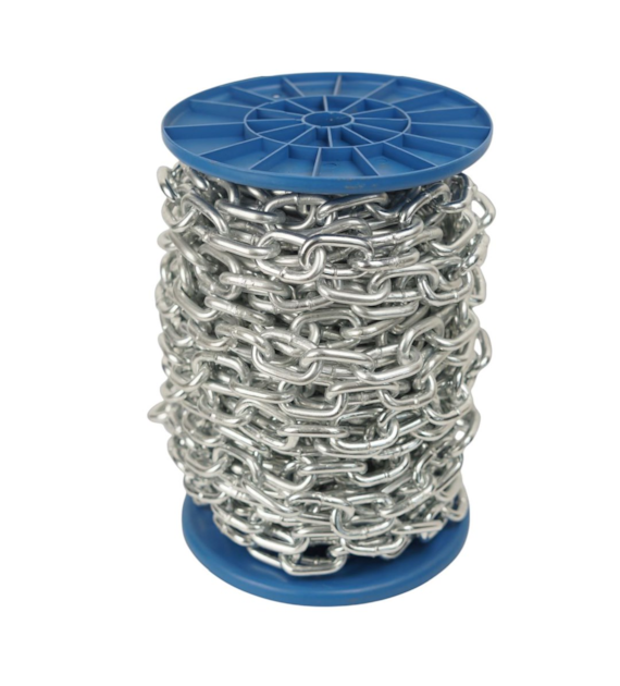 Łańcuch studzienny ocynk D-1 2mm, rolka 120mb DIN5685A DIAMANTO