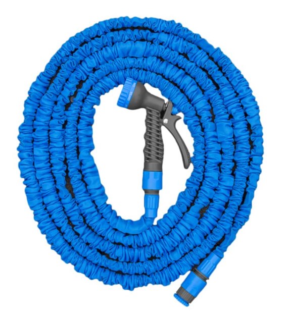 Wąż rozciągliwy-zestaw ogrodowy TRICK HOSE 10m - 30m (niebieski)